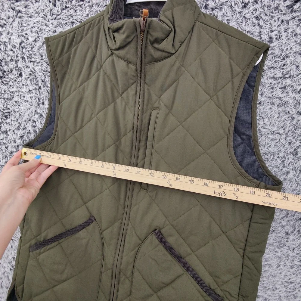 J.Crew Mens Heritage Gorpcore Sussex Quilted Primaloft Vest S Olive Green